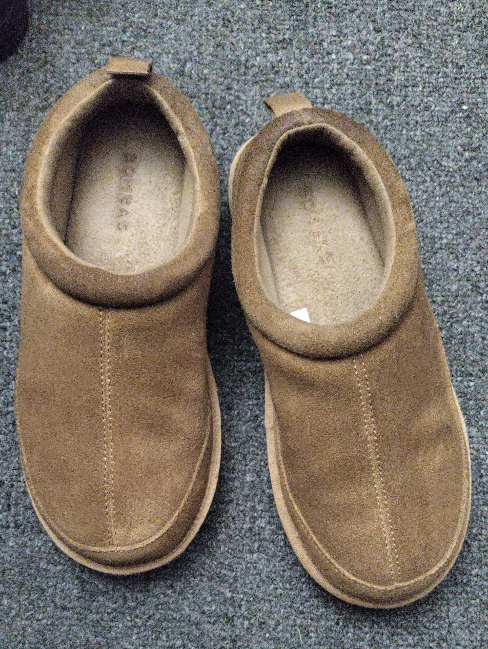 Bombas Brown Suede Slip-Ons